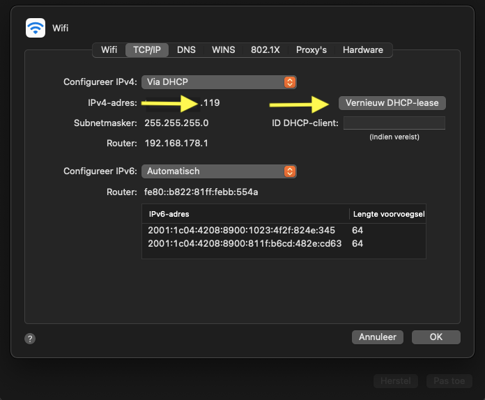 Foto 3 - DCHP IP adres