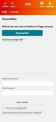 Nieuwe login via mobiel